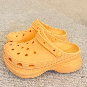 Orange Clog Platform Crocs Size 6 Women